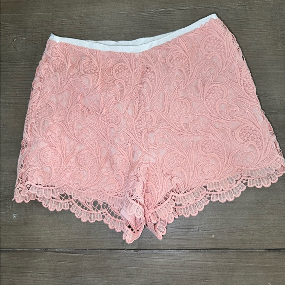 Endless Rose Pants - Endless Rose Pink Lace Shorts Small